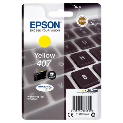 Epson oryginalny ink / tusz C13T07U440, 407L, yellow, 1900s, 20.3ml