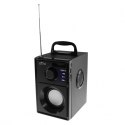 Głośnik BOOMBOX SILVER MT3179 Bluetooth 5.1+EDR/FM/MP3/MicroSD/USB/AUS/Pilot/USB-C/LED/RMS 15W/PMPO 600W