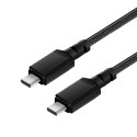 Kabel 2x USB-C 100W 1m wspierajacy PD przesyl danych do 10Gbps MCE491 Czarny