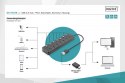 Hub USB 3.0/Koncentrator 7-portowy USB A + adapter USB-C 5Gbps z wyłącznikami, aluminiowy, aktywny