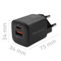 Ładowarka sieciowa 35W GaN ULTRA | 5-20V | 2.25-3A | 1 x USB typeC PD | 1 x USB | Czarna