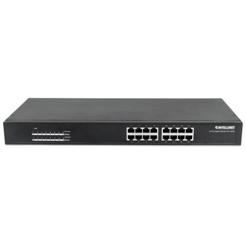 Przełącznik Gigabit 16x 1000Mbps RJ45 PoE+ 220W Rack 19