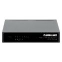 Switch Gigabit 5xPoE Passthrough zasilany PoE lub AC,68W