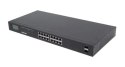 Przełącznik Gigabit 16x RJ45, POE+, 2x SFP, LCD, Rack 19