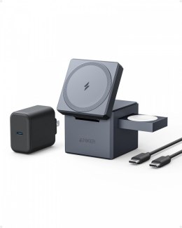 Ładowarka 3-in-1 Cube MagSafe szara