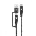 Kabel 2w1: USB C - USB C z nakładką USB A, 1.2 m