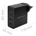 Ładowarka GaN Power Pro | 2xUSB-C | 2xUSB | 130W | 5-20V | 1.5-5A| PD | Czarna