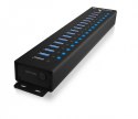 Hub IB-HUB1717 16+1 port USB HUB, 16x USB + 1x USB do ładowania, USB 3.2 Gen 1, 96 Watt zasilacz