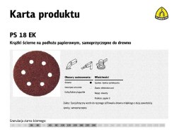 KLINGSPOR KRĄŻEK ŚCIERNY SAMOPRZYCZEPNY 150mm PS18EK gr. 40 GLS3 /50szt.