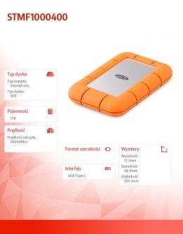 Dysk SSD Mini Rugged 1TB USB 3.2 STMF1000400