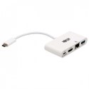 Wieloportowy adapter USB-C 4K HDMI, port USB-A, GbE, ładowanie PD 60 W, HDCP U444-06N-H4GU-C Biały