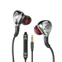 Słuchawki przewodowe HiFi jack 3,5 mm Czarne