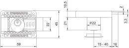 ZAMEK MEBLOWY NIKIEL ZMB-3