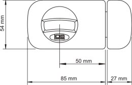 ZAMEK NAWIERZCHNIOWY 3 KLUCZE TB51 50MM BIAŁY