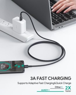 CB-CC03 OEM nylonowy kabel Quick Charge USB C - USB C | 0.3m | 5Gbps | 60W PD | 20V