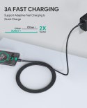 CB-CC03 OEM nylonowy kabel Quick Charge USB C - USB C | 0.3m | 5Gbps | 60W PD | 20V