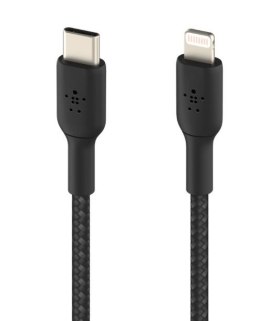 Kabel Braided USB-C Lightning 1m czarny