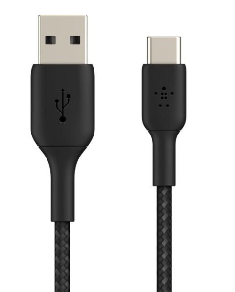 Kabel Braided USB-C USB-A 1m czarny