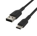 Kabel Braided USB-C USB-A 1m czarny