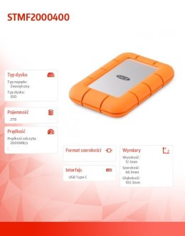 Dysk SSD Mini Rugged 2TB USB 3.2 STMF2000400