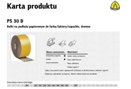 KLINGSPOR ROLKA NA PODŁOŻU PAPIEROWYM PS30D 115mm gr.120 (50mb)