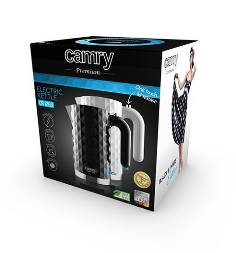 Czajnik elektryczny Adler Camry CR 1269b (2200W 1.7l; kolor czarny)