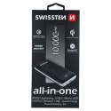 SWISSTEN, Powerbank, ALL-IN-ONE, Li-Pol, 5/9/12V, 10000mAh, do ładowania telefonów i innych urządzeń, 22013927, microUSB, USB-C,