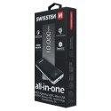 SWISSTEN, Powerbank, ALL-IN-ONE, Li-Pol, 5/9/12V, 10000mAh, do ładowania telefonów i innych urządzeń, 22013927, microUSB, USB-C,