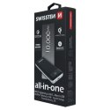 SWISSTEN, Powerbank, ALL-IN-ONE, Li-Pol, 5/9/12V, 10000mAh, do ładowania telefonów i innych urządzeń, 22013927, microUSB, USB-C,