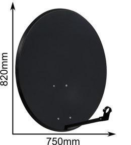 CZASZA ANTENA 80 CM CIEMNA (COR-800SAE-C); 36750