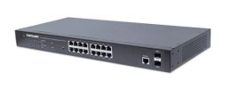 Przełącznik Gigabit zarządzalny 16x RJ45 PoE+/2 sloty SFP