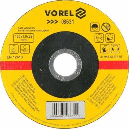 VOREL TARCZA DO CIĘCIA METALU 125 x 1,0 x 22,2mm 08631