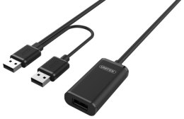 Przedlużacz aktywny USB 2.0, 10m, Y-278 czarny