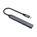 Hub 4 porty USB-C - 3 x USB-A 2.0, 1 x USB-A 3.1 3.1 GEN 1, 5 Gbps, AK-71