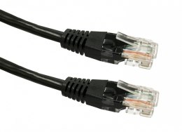 Kabel Patchcord miedziany kat. 5e RJ45 UTP 3m czarny