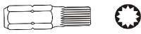 JONNESWAY KOŃCÓWKA SPLINE M10 x 30mm 6-kąt. 10mm