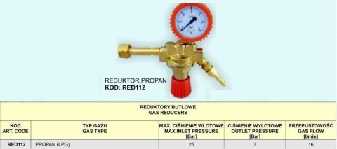 REDUKTOR PROPAN (LPG) RED112