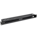 Organizer kabli do szaf RACK 19" | 24 porty | 1U