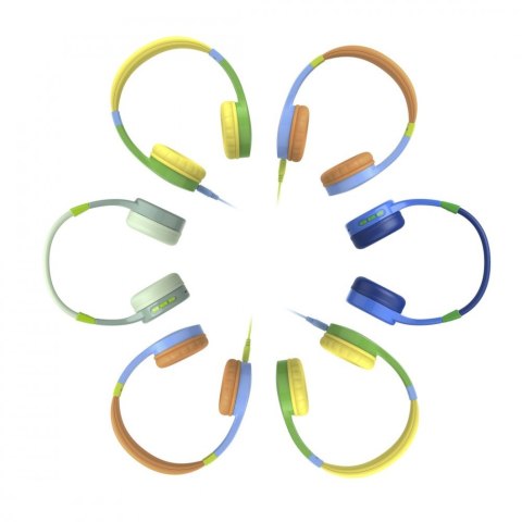 Słuchawki nauszne Kids Guard z ogranicznikiem głośności. Niebieskie