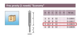 FREZ PROSTY 1 ROWEK 5/12,7/8mm