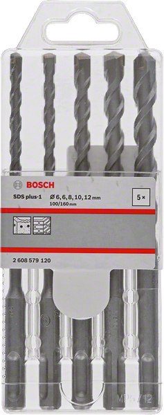 BOSCH WIERTŁO SDS PLUS-1 KPL. 6/6/8/10/12