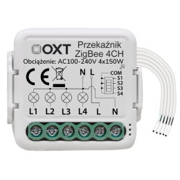 Moduł OXT mini przekaźnik 4 obwody ZigBee TUYA T264
