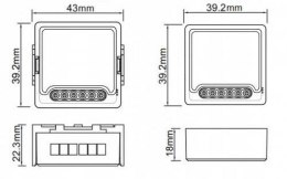 Moduł OXT mini przekaźnik 4 obwody ZigBee TUYA T264
