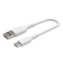 Kabel PVC USB-C do USB-A 15 cm biały