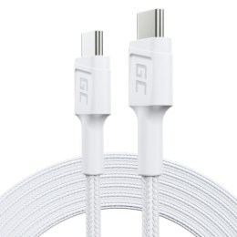 Kabel PowerStream USB-C do USB-C 2m, PD 60W, QC 3.0, biały