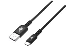 Kabel USB-USB C 1,5 m silikonowy czarny