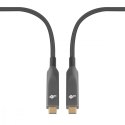 Kabel video USB C-C optyczny 4K hybryda 5m