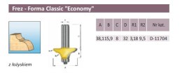 FREZ KSZTAŁTOWY ŁOŻ. 38,1/8mm ECO