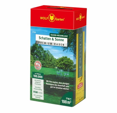 WOLF GARTEN TRAWA PREMIUM CIEŃ I SŁOŃCE SP 100m2 OZN. PARTII DE073-343240M