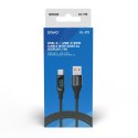 Kabel USB - USB C z wyświetlaczem, 60W, 1m, CL-172